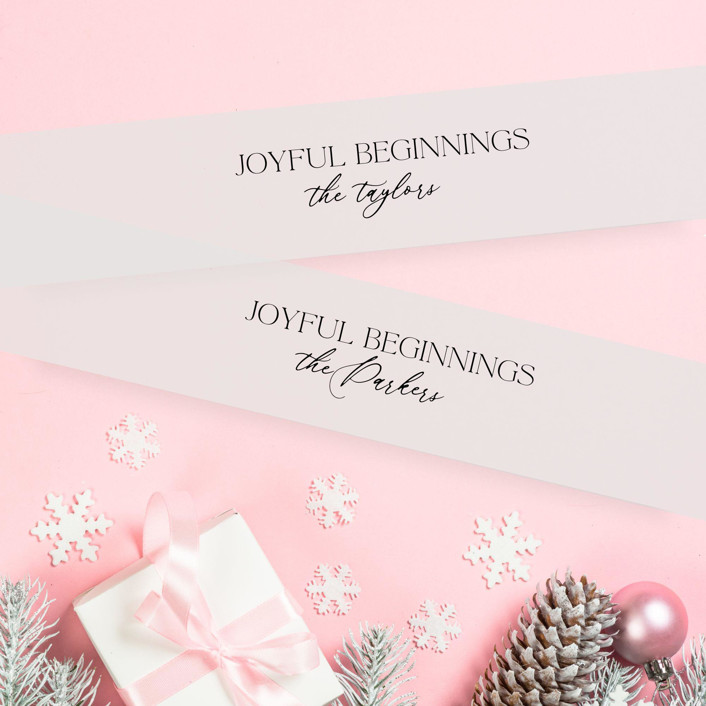 Joyful Beginnings Vellum Belly Bands for 5 x 7 Holiday Cards (Set of 25)