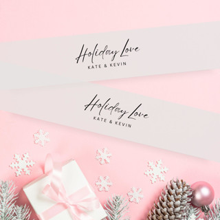 This is a clear belly bands by Caroline Russo called holiday love vellum bellybands for 5 x 7 holiday cards (set of 25) in standard