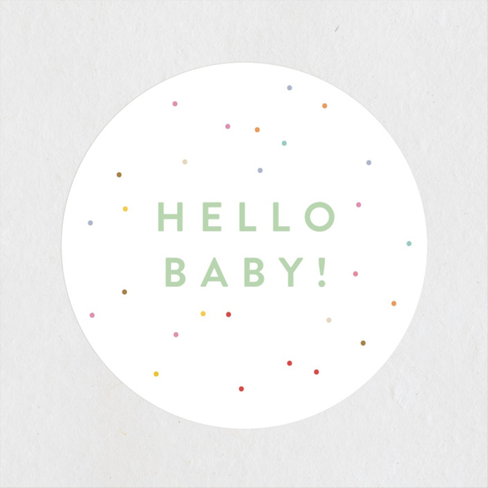 Nonpareils Baby Shower Stickers by Julie Murray Minted
