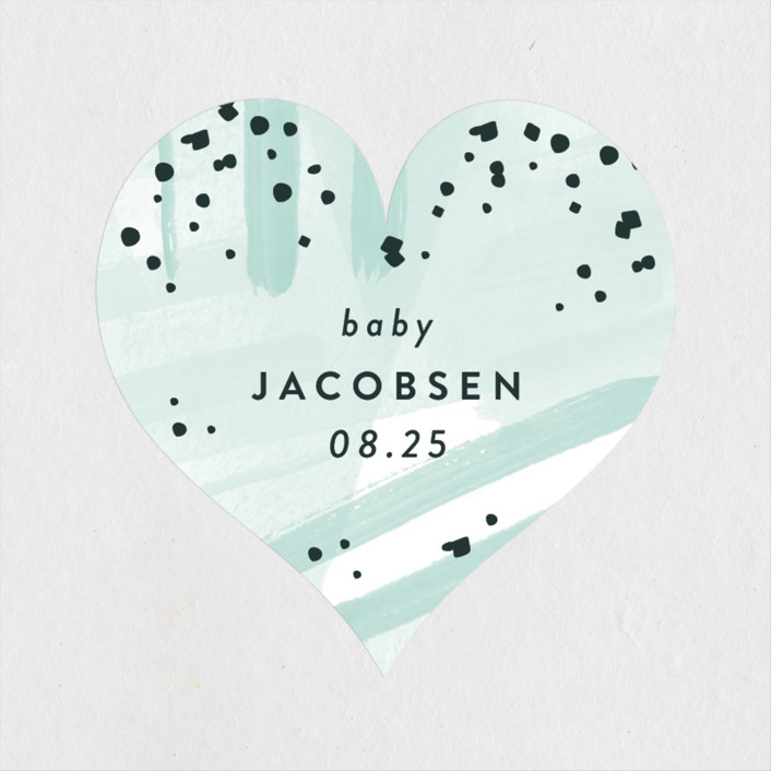 Mod Safari Customizable Baby Shower Stickers In Green By Robert And Stella