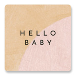 This is a brown baby shower favor label by Leia Matt called Landscape with standard printing on uncoated sticker paper in sticker.