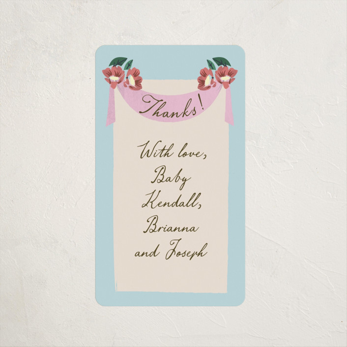 "House of Love" - Baby Shower Stickers in Sky by Ana de Sousa.