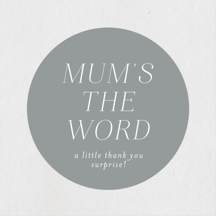Mums The Word Baby Shower Stickers By Toast Laurel Minted