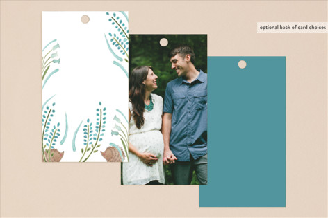 This is a robin's egg baby shower favor tags with standard by Hallie Fischer called hedge hog heaven printing on signature in tag