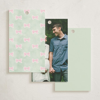 This is a cupcake baby shower favor tags with standard by Creo Study called little fleur printing on signature in tag