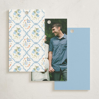 This is a icing baby shower favor tags with standard by samovilka called bluefloralbaby printing on signature in tag