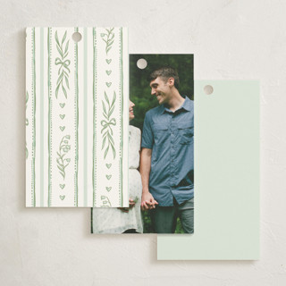 This is a lilypad baby shower favor tags with standard by Leah Bisch called lily printing on signature in tag