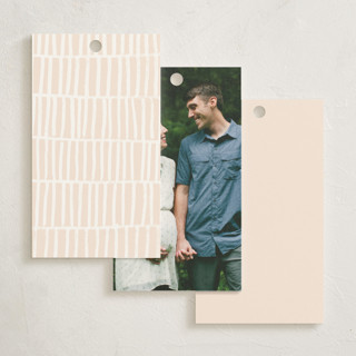 This is a blush baby shower favor tags with standard by Creo Study called lil pumpkin printing on signature in tag