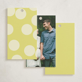This is a limoncello baby shower favor tags with standard by Laura Hankins called oh boy! printing on signature in tag