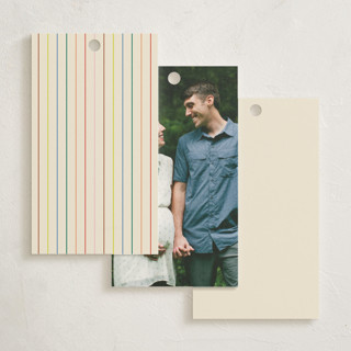 This is a cream baby shower favor tags with standard by Ellen Schlegelmilch called apres bebe printing on signature in tag