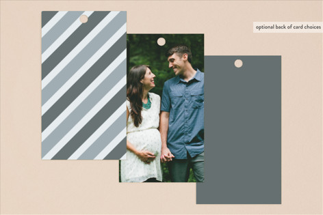 This is a ivory baby shower favor tags with standard by Minted called the big picture printing on signature in tag