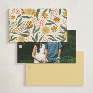 This is a buttercup baby shower favor tags with standard by Joanna Griffin called elephant garden printing on signature in tag