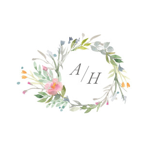 This is a green design elements by Lori Wemple called custom watercolor wreath crest in standard