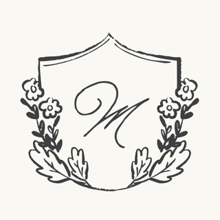 This is a black design elements by Kelly Watkins called custom botanical crest (download) in standard