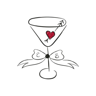This is a black design elements by Helena Vitto called custom color & text martini glass icon in standard
