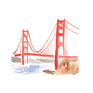 This is a multicolor design elements by Cotton and Bow called custom monument watercolor icon in standard