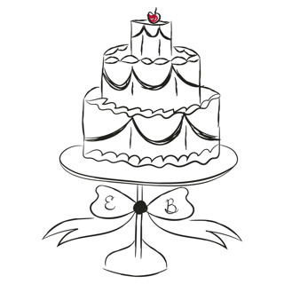 This is a black design elements by Helena Vitto called custom color vintage cake icon in standard
