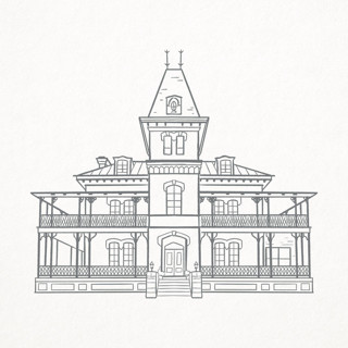 This is a multicolorassorted-colors design elements by Pink House Press called custom line drawing venue in standard