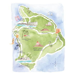 This is a multicolor design elements by Cotton and Bow called custom detailed watercolor map in standard