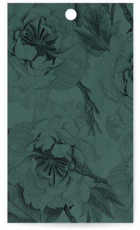 This is a evergreen wedding favor tags with standard by fatfatin called auspicious peonies printing on signature in tag