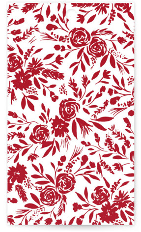This is a ruby wedding favor tags with standard by Yaling Hou Suzuki called garden vines printing on signature in tag
