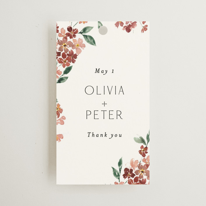 Sweeping Vine Wedding Favor Tags by Itsy Belle Studio Minted