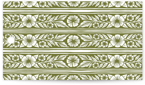 This is a avocado wedding favor tags with standard by Katharine Watson called inlay frame printing on signature in tag