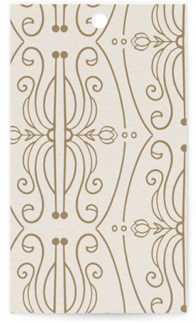 This is a ivory wedding favor tags with standard by Maria Hilas-Louie called ornate elegance printing on signature in tag