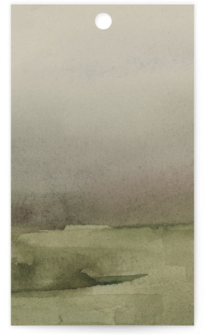 This is a graphite wedding favor tags with standard by Everett Paper Goods called hillside printing on signature in tag