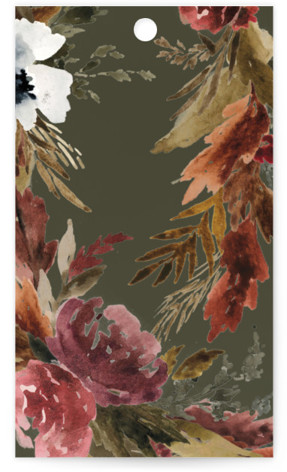 This is a autumn wedding favor tags with standard by Kate Ahn called poetique printing on signature in tag