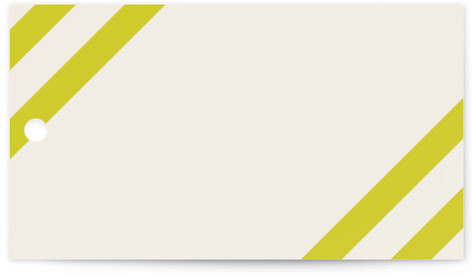 This is a citrus wedding favor tags with standard by Megan Davis called montauk printing on signature in tag