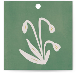This is a emerald wedding favor tags with standard by Ani Somi called friendly flowers printing on signature in tag