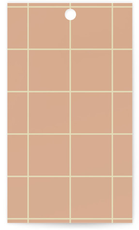 This is a salmon wedding favor tags with standard by Ellen Schlegelmilch called sienna printing on signature in tag