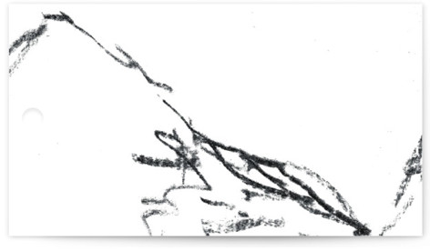This is a snow wedding favor tags with standard by Mere Paper called sketched mountains printing on signature in tag