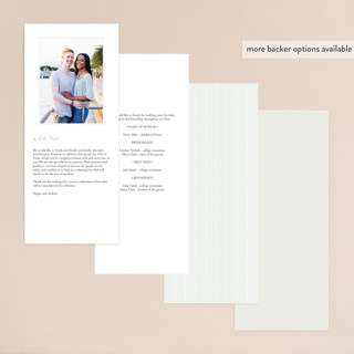 This is a cloud unique wedding programs with gloss press by Rochelle Renee called gilded wildflowers printing on signature in 4x9