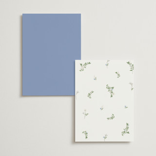 This is a periwinkle ceremony reception essentials with standard by Design Lotus called sweethearts printing on signature in 5x7