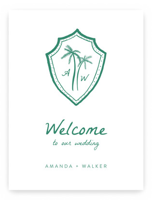 Palm Tree Crest Welcome Signs