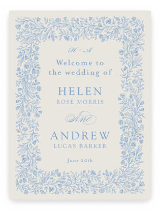 Florals Welcome Signs