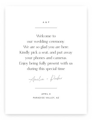Written Welcome Signs