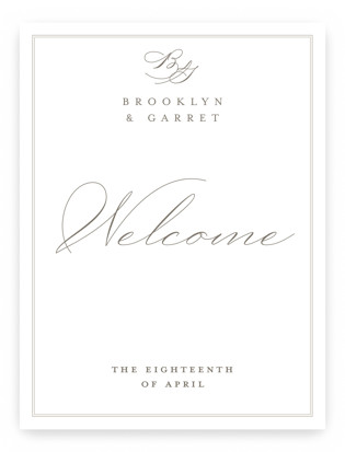 Overlapping Welcome Signs