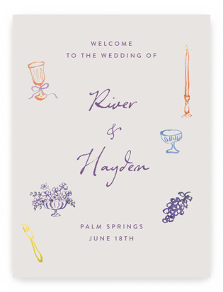 tablescape drawing Welcome Signs