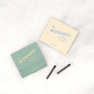 This is a green matchbooks by ForYourParty called bold family name house matchbooks, set of 50 in standard
