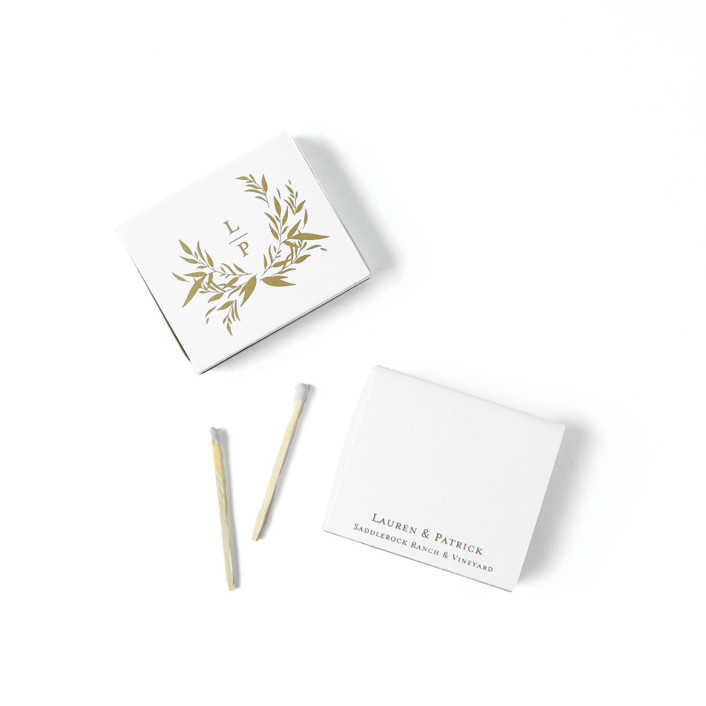 Natural Monogram Matchboxes, set of 100