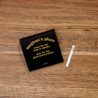 This is a black matchbooks by ForYourParty called your apartment matchbooks, set of 50 in standard