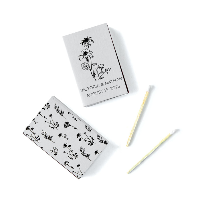 Floral Type Arch Matchboxes, set of 100