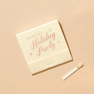 This is a beige matchbooks by ForYourParty called custom sparkle holiday party matchbooks, set of 100 in standard