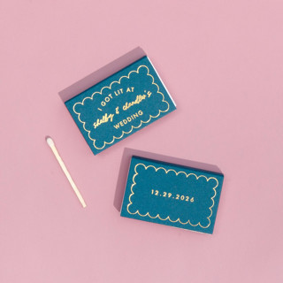 This is a blue matchbooks by ForYourParty called i got lit at their wedding matchbox, set of 100 in standard