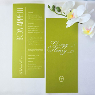 This is a multicolor menu cards by Inkspiringletters called custom calligraphy for menu card- calligraphy services only in standard