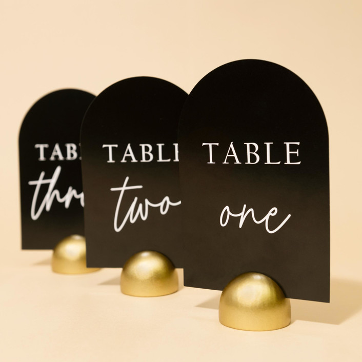 Arched Table Number | Set “1-10” | Black
