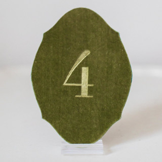 This is a green table numbers by Velvet Raptor called avocado oval table number in standard